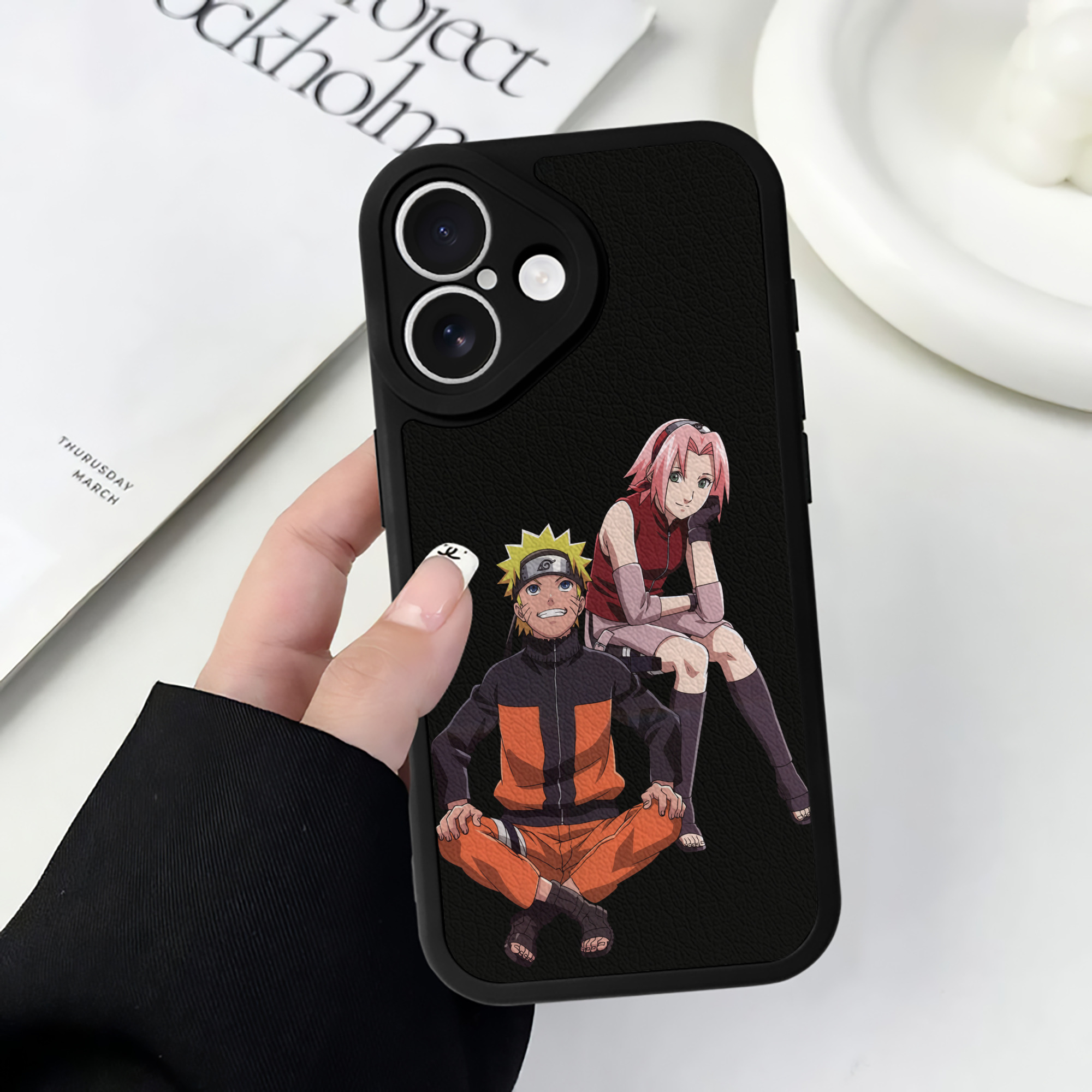 （画像用） NARUTO -ナルト- うずまき ナルト Uzumaki Naruto 【iPhone 16シリーズ対応】シリコンスマホケース（レザー調） 材質：シリコン